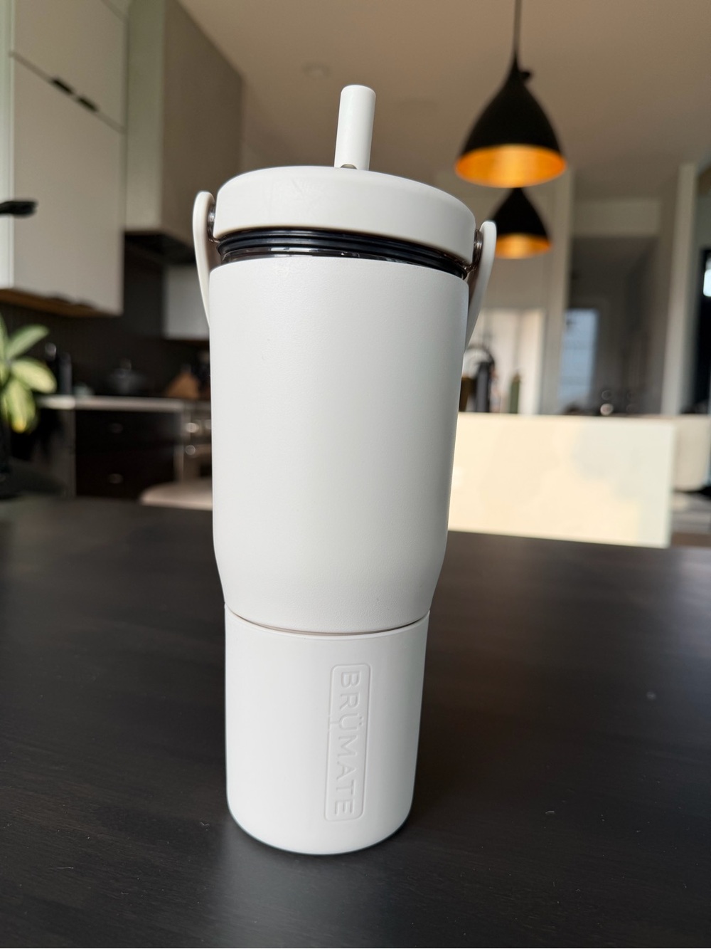 BrüMate Resa Ivory Tumbler with silicone straw and locking leakproof lid 25oz